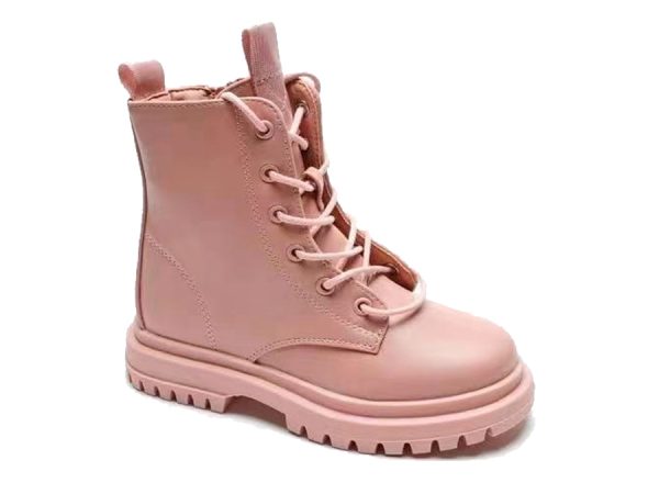 bota militar niña rosa