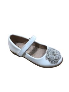 7029 Mercedita Blanco Flor Charol