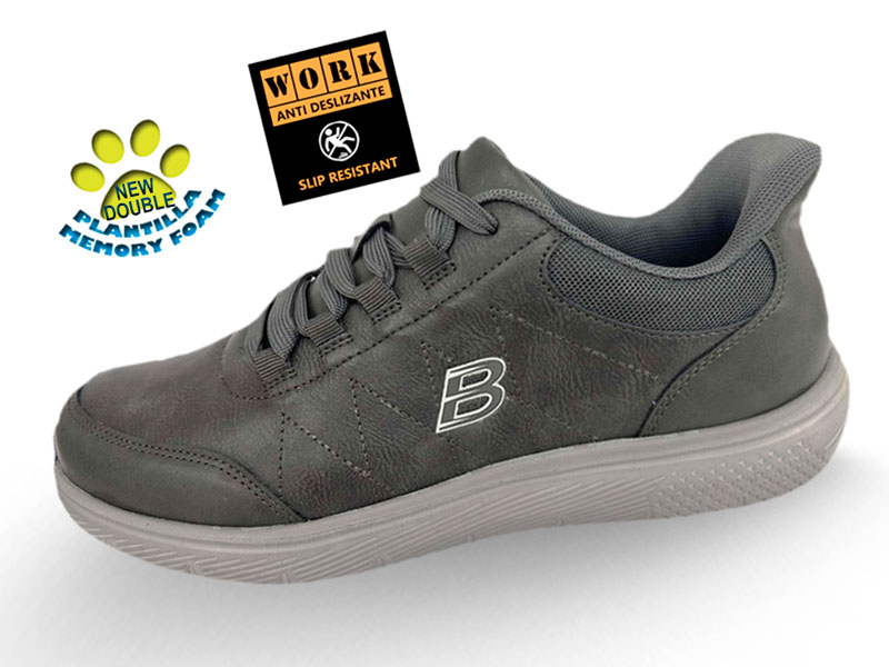 1261 C Gris Zapatillas Antideslizantes