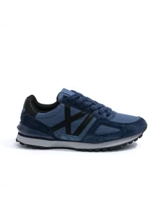 Sneakers Azul Hombre Casual de Piel