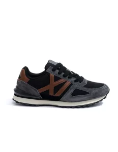 Sneakers Negro Hombre Casual de Piel